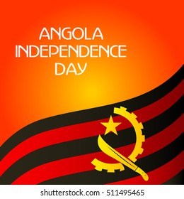 Vector illustration of a Background for Angola Independence Day.
