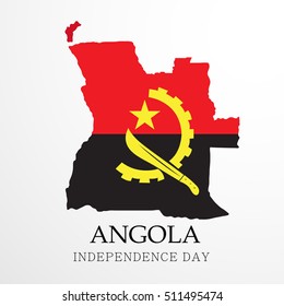 Vector illustration of a Background for Angola Independence Day.