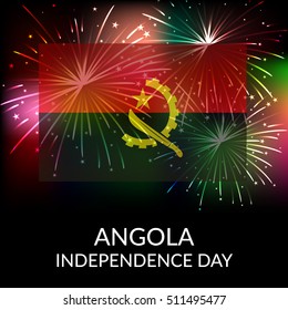 Vector illustration of a Background for Angola Independence Day.