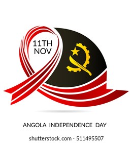 Vector illustration of a Background for Angola Independence Day.