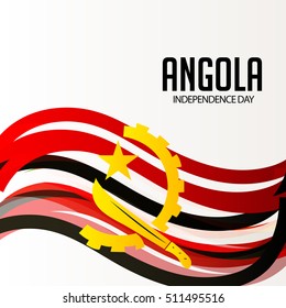 Vector illustration of a Background for Angola Independence Day.