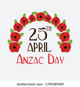 Vector illustration of a Background for Anzac Day