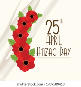 Vector illustration of a Background for Anzac Day