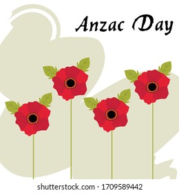 Vector illustration of a Background for Anzac Day