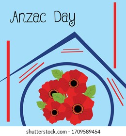 Vector illustration of a Background for Anzac Day