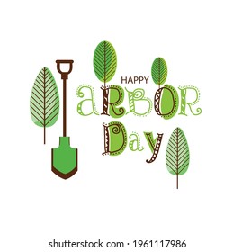 Vector illustration of a Background for Arbor Day.