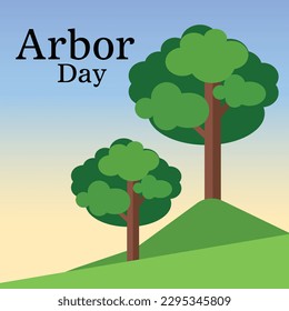 Vector illustration of a Background for Arbor Day.