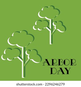 Vector illustration of a Background for Arbor Day.