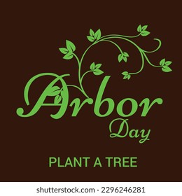 Vector illustration of a Background for Arbor Day.