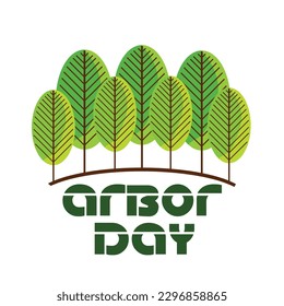 Vector illustration of a Background for Arbor Day.