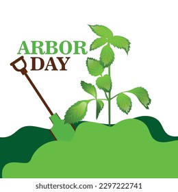Vektorgrafik eines Hintergrundes zum Arbor Day.