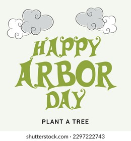 Vector illustration of a Background for Arbor Day.