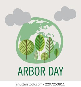 Vector illustration of a Background for Arbor Day.