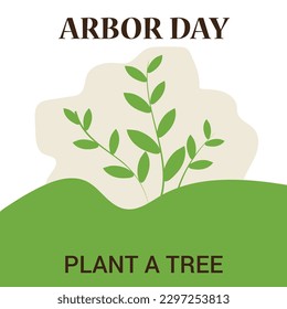 Vector illustration of a Background for Arbor Day.