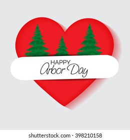 Vector illustration of a background for Arbor Day.