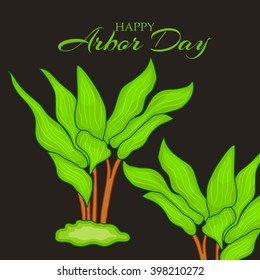 Vector illustration of a background for Arbor Day.