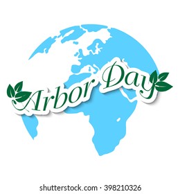 Vector illustration of a background for Arbor Day.