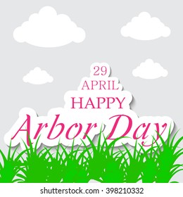 Vector illustration of a background for Arbor Day.
