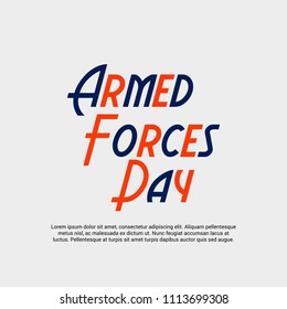Vector illustration of a Background for Armed forces day.