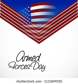 Vector illustration of a Background for Armed forces day.
