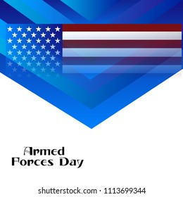 Vector illustration of a Background for Armed forces day.