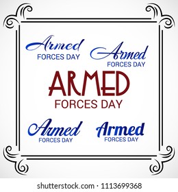 Vector illustration of a Background for Armed forces day.