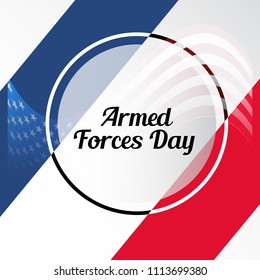 Vector illustration of a Background for Armed forces day.