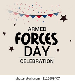 Vector illustration of a Background for Armed forces day.