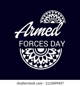 Vector illustration of a Background for Armed forces day.
