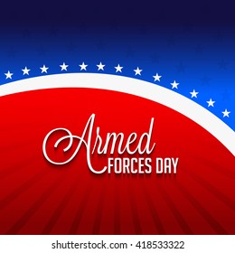 Vector illustration of a background for Armed forces day.