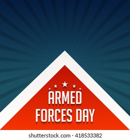 Vector illustration of a background for Armed forces day.