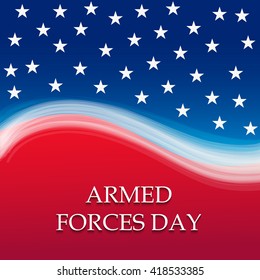 Vector illustration of a background for Armed forces day.