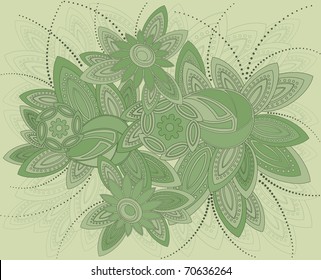 Vector illustration of background in art nouveau style.