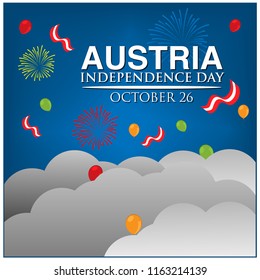 Vector illustration. background Austria Independence Day of October 26. designs for posters, backgrounds, cards, banners, stickers, etc