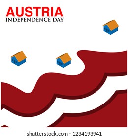 Vector illustration. background Austria Independence Day of October 26. designs for posters, backgrounds, cards, banners, stickers, etc