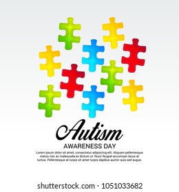 Vector illustration of a Background for Autism Awareness Day.