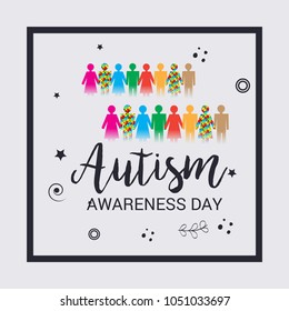 Vector illustration of a Background for Autism Awareness Day.