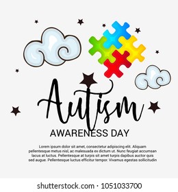 Vector illustration of a Background for Autism Awareness Day.