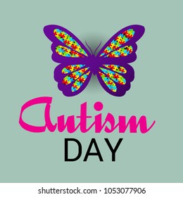 Vector illustration of a Background for Autism Awareness Day.