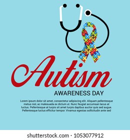 Vector illustration of a Background for Autism Awareness Day.