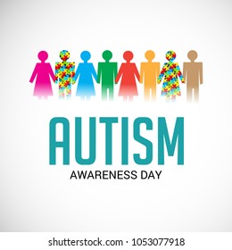 Vector illustration of a Background for Autism Awareness Day.