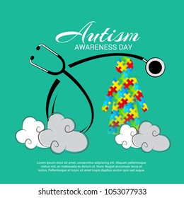 Vector illustration of a Background for Autism Awareness Day.