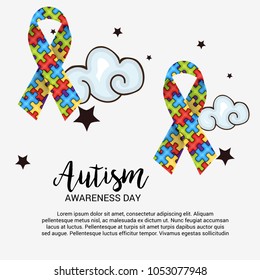 Vector illustration of a Background for Autism Awareness Day.