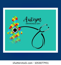 Vector illustration of a Background for Autism Awareness Day.