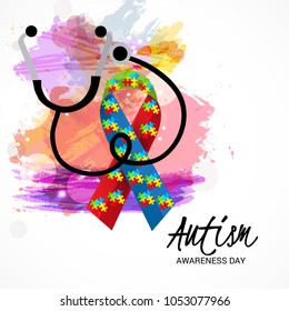 Vector illustration of a Background for Autism Awareness Day.