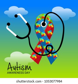 Vector illustration of a Background for Autism Awareness Day.