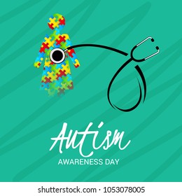 Vector illustration of a Background for Autism Awareness Day.