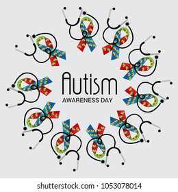 Vector illustration of a Background for Autism Awareness Day.