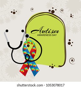Vector illustration of a Background for Autism Awareness Day.