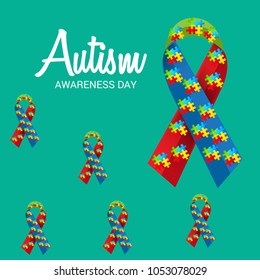 Vector illustration of a Background for Autism Awareness Day.